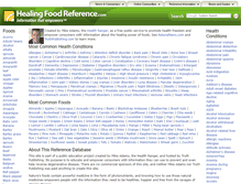 Tablet Screenshot of healingfoodreference.com